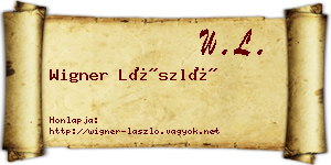 Wigner László névjegykártya